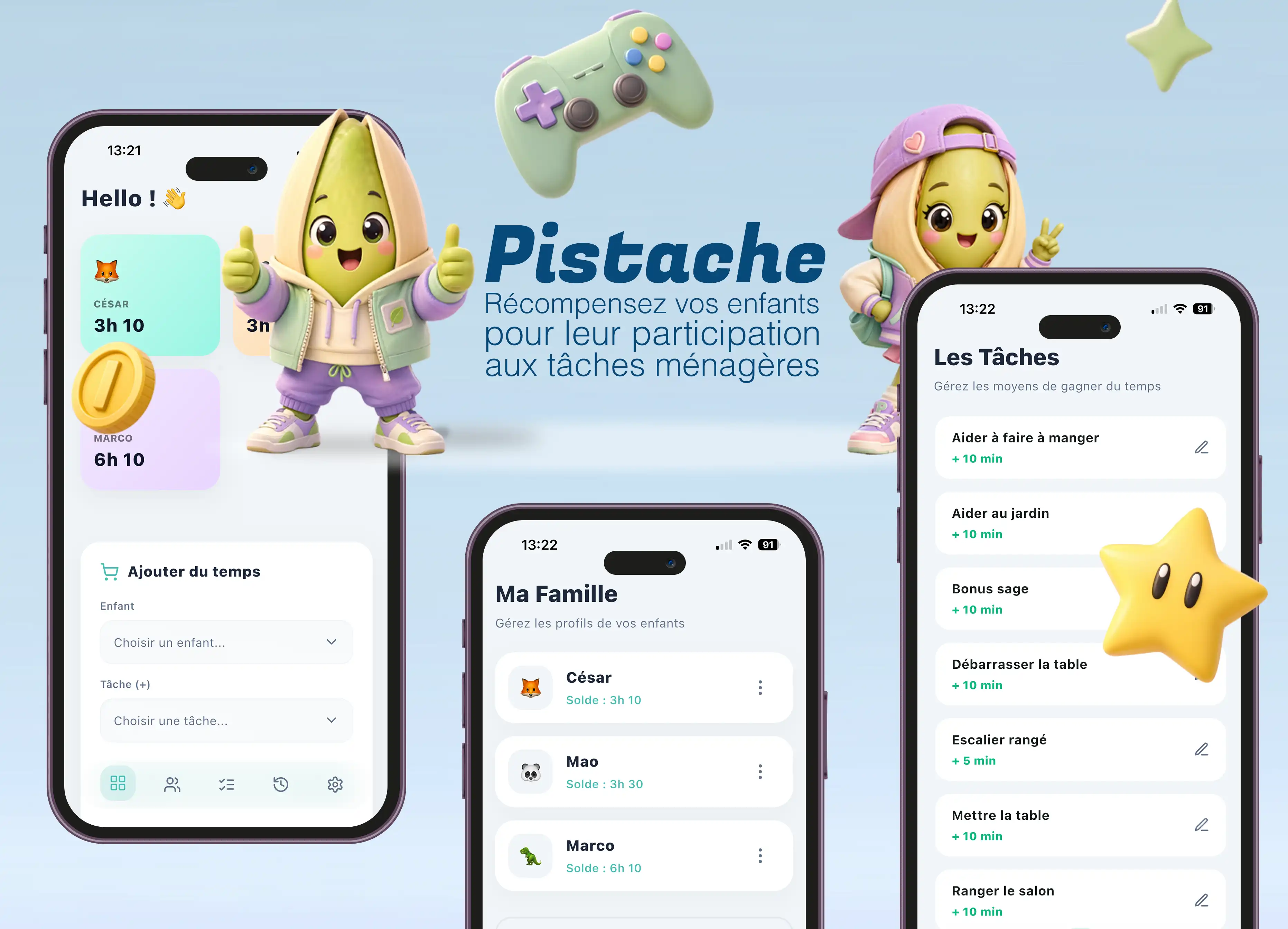 Présentation de l'application Pistache